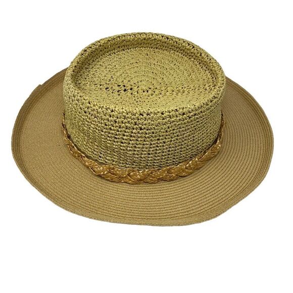 Panama Hat Multiple Natural Straw Blends Braided Band Vacation Summer Beach Hat - Picture 3 of 8